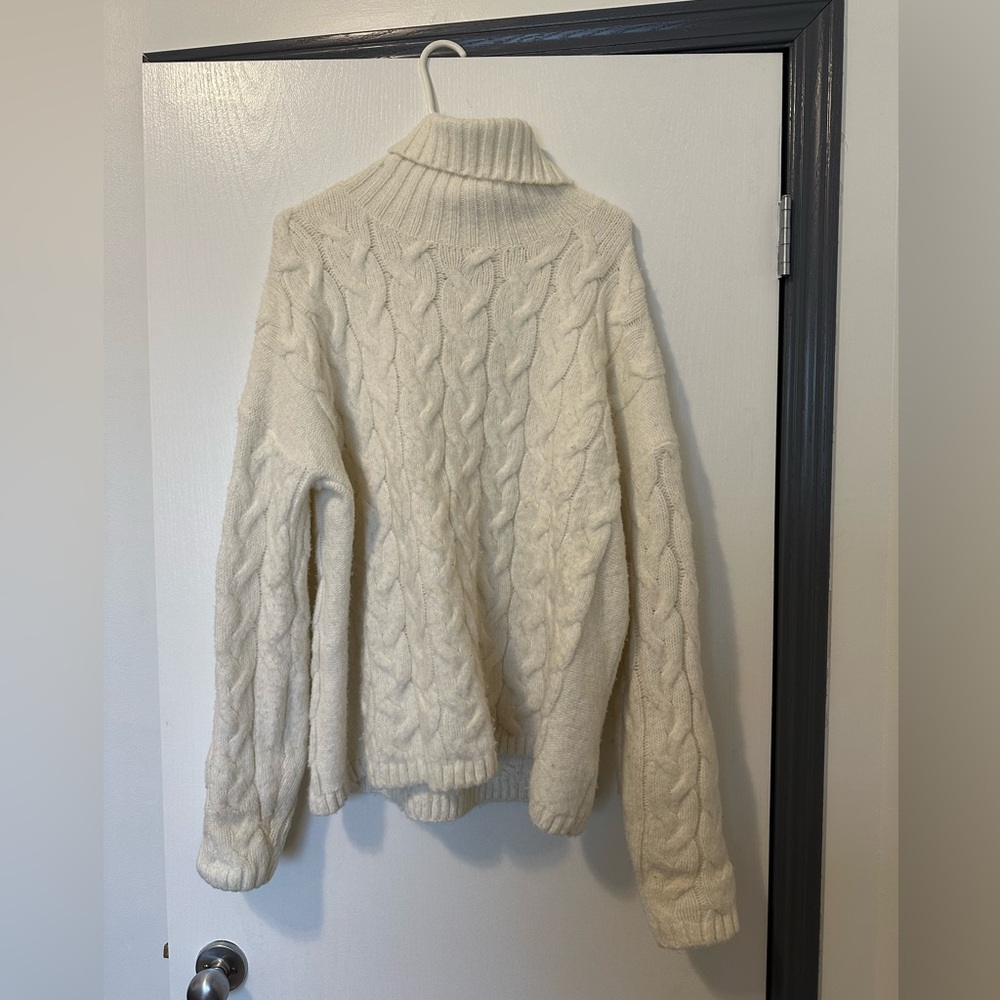 White wool sweater